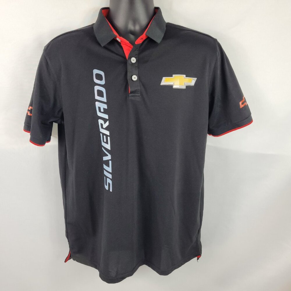 Chevy Silverado Chevrolet Truck Polo Short Sleeve Shirt Mens size Large